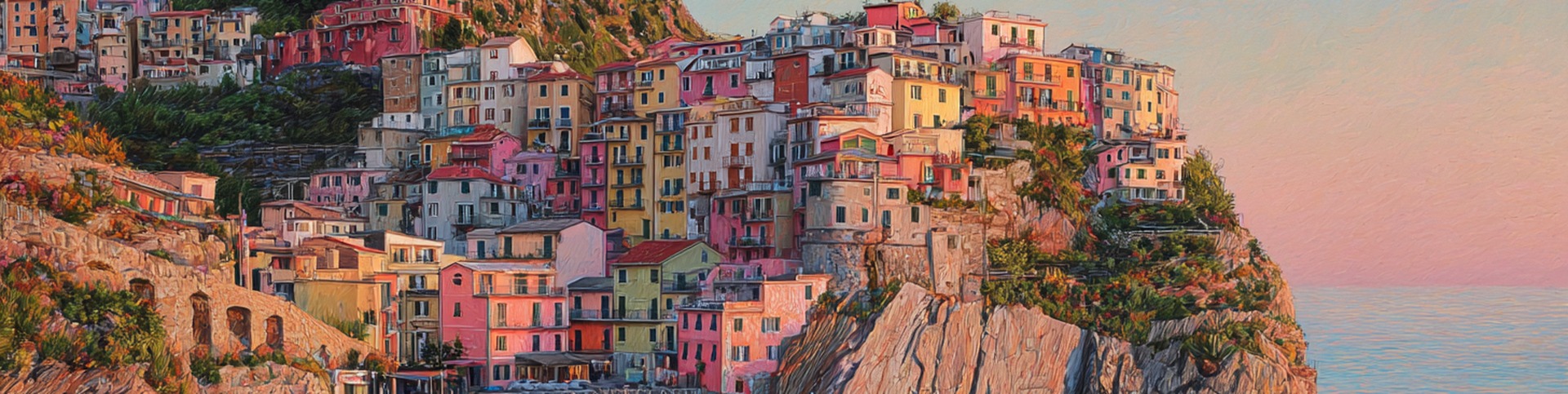 Mediterranean coastal village